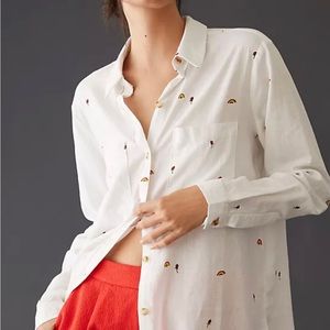 Rainbows and Roses Blouse by Scott Csoke for Anthropologie